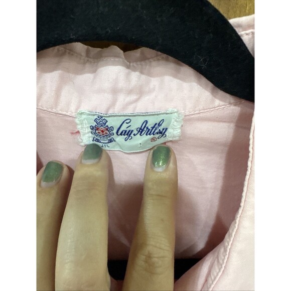 Pink 1960’s shirt waist Pleated Full Skirt Fit And Flare Dress Cay Artley - Picture 3 of 7